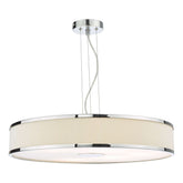 Alvaro 6 light Pendant Ivory and Polished Chrome
